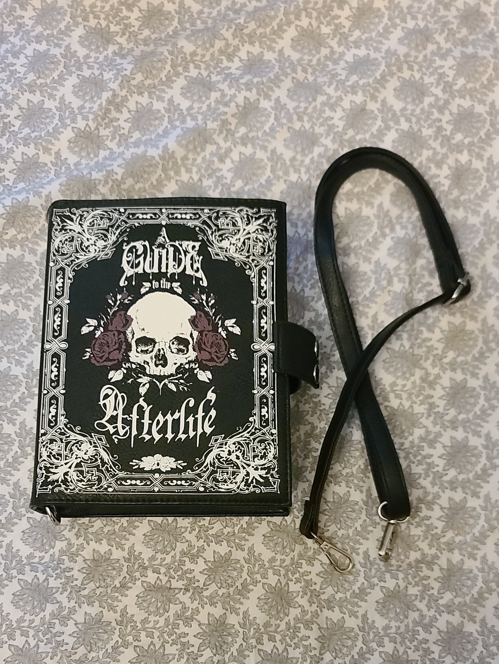Guide to the Afterlife Black Crossbody Book Bag